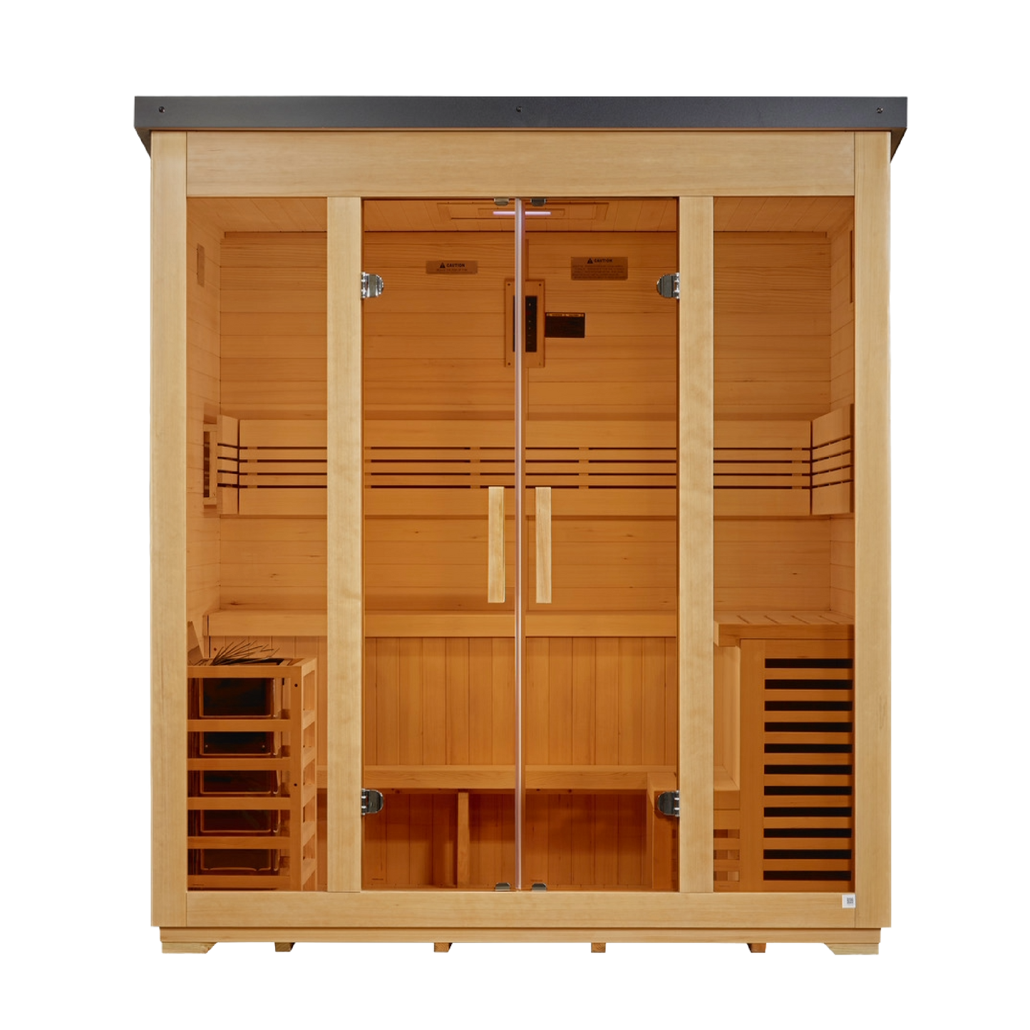 Golden Designs "Vorarlberg" 5-Person Traditional Flat Roof Outdoor Sauna | GDI-8005-01