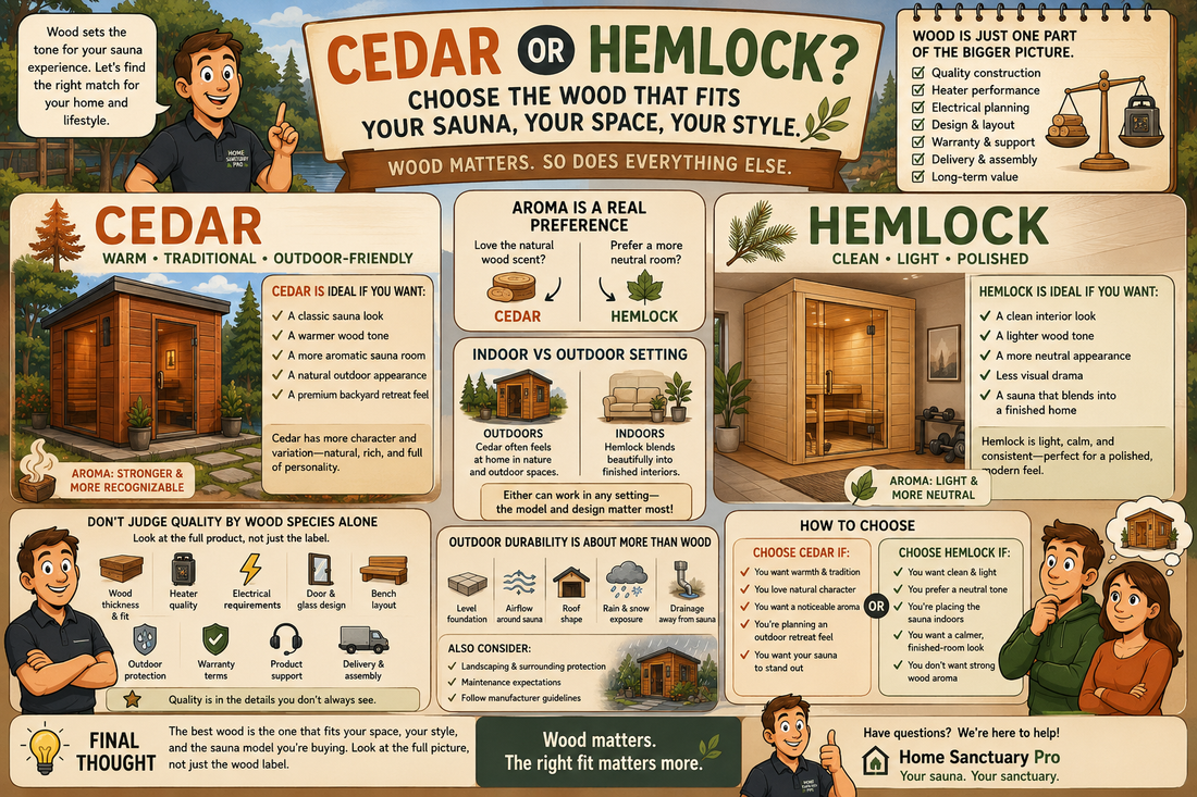 Cedar vs. Hemlock Saunas