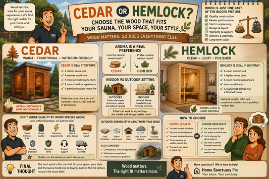 Cedar vs. Hemlock Saunas