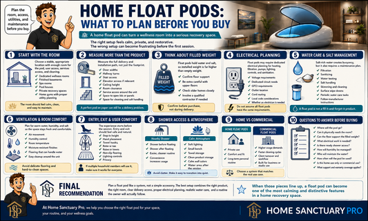 Home Float Pod Planning Guide: Space, Delivery, Electrical, Water Care, And Setup