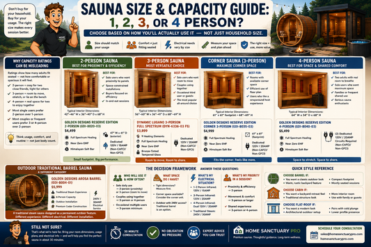 Home Sauna Size Guide: 2, 3 & Corner