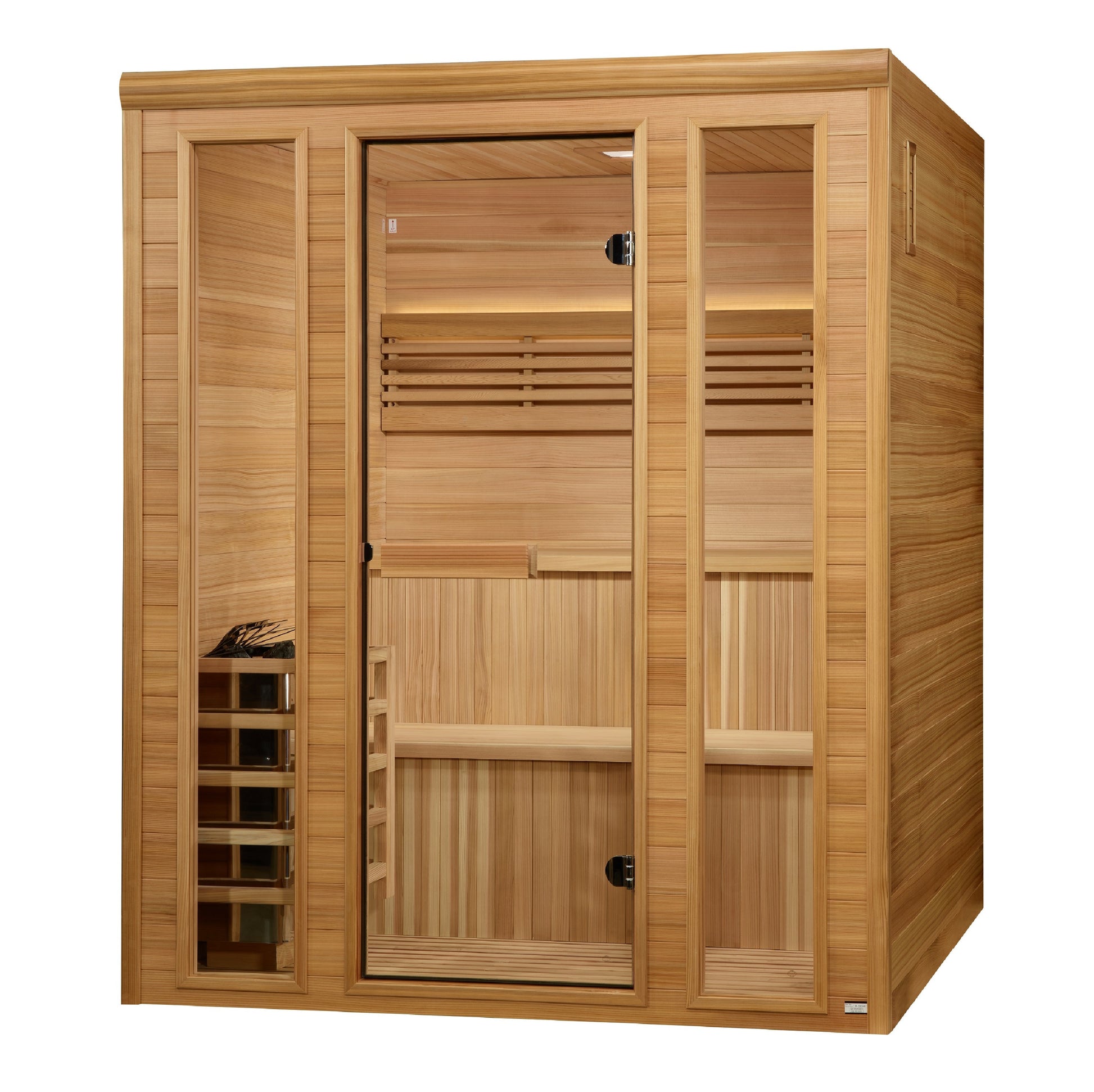 Golden Designs "Engelberg" 6-Person Traditional Steam Sauna - Pacific Cedar | GDI-7060-01