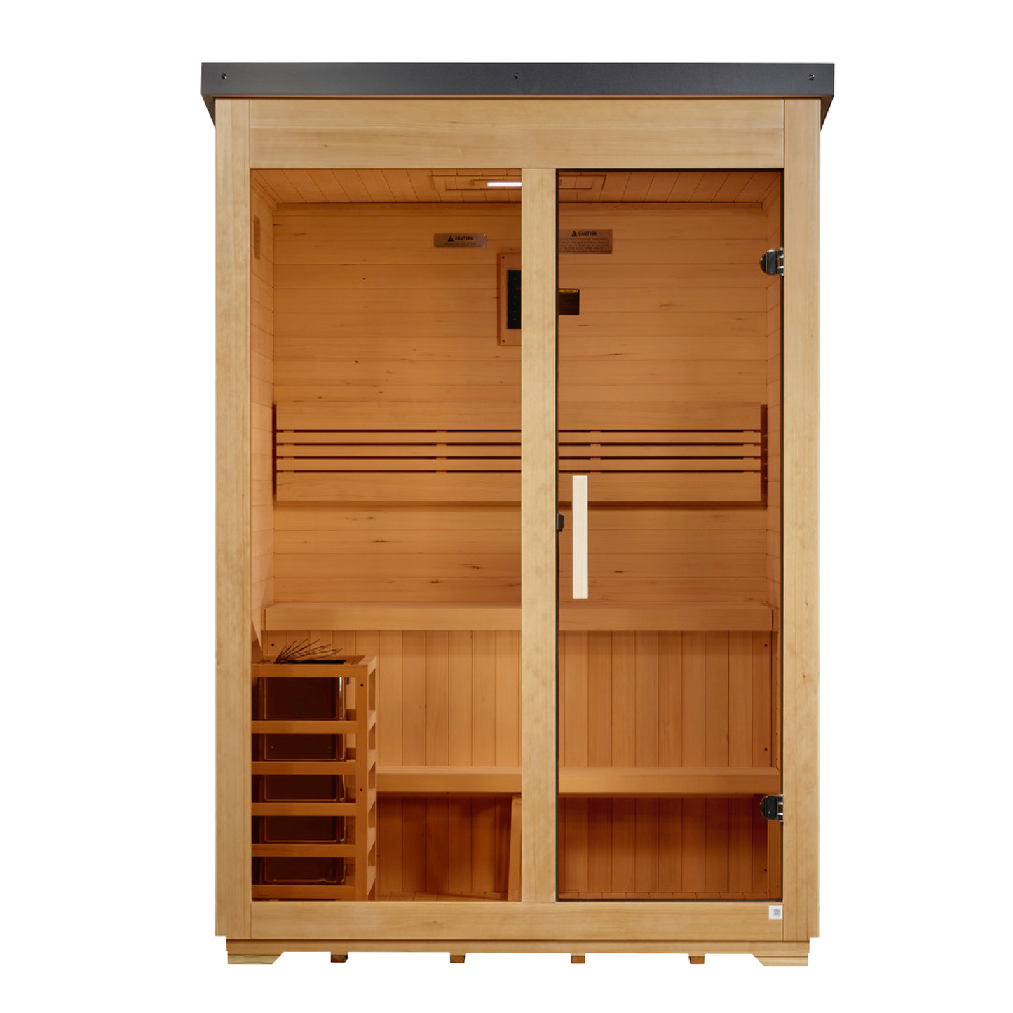 Golden Designs "Arlberg" 3-Person Traditional Outdoor Steam Sauna - Flat Roof | GDI-8003-01