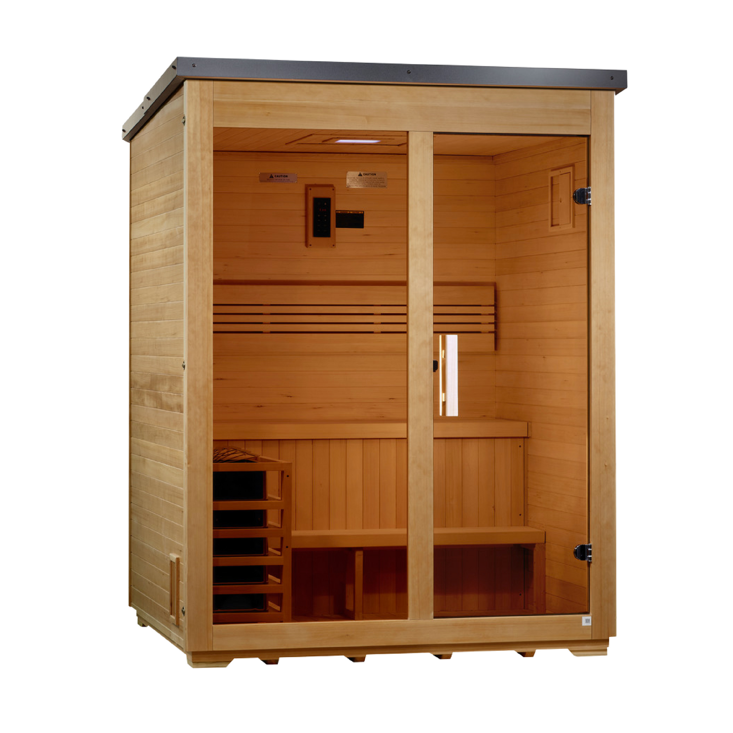 Golden Designs "Arlberg" 3-Person Traditional Outdoor Steam Sauna - Flat Roof | GDI-8003-01