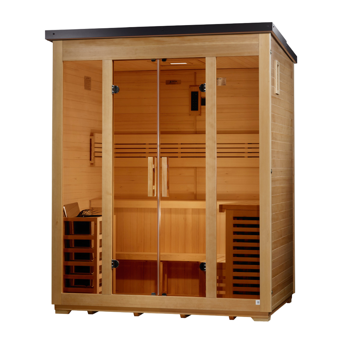 Golden Designs "Vorarlberg" 5-Person Traditional Flat Roof Outdoor Sauna | GDI-8005-01
