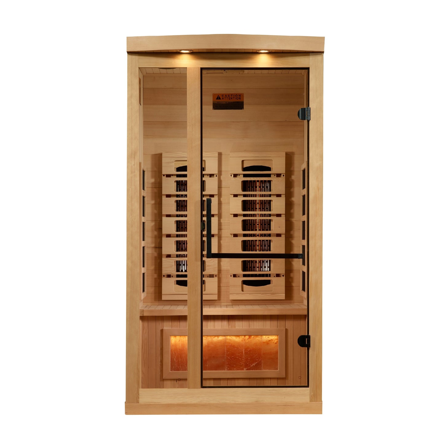 Golden Designs "Reserve Edition" 1-Person Full Spectrum Infrared Sauna with Himalayan Salt Bar | GDI-8010-03