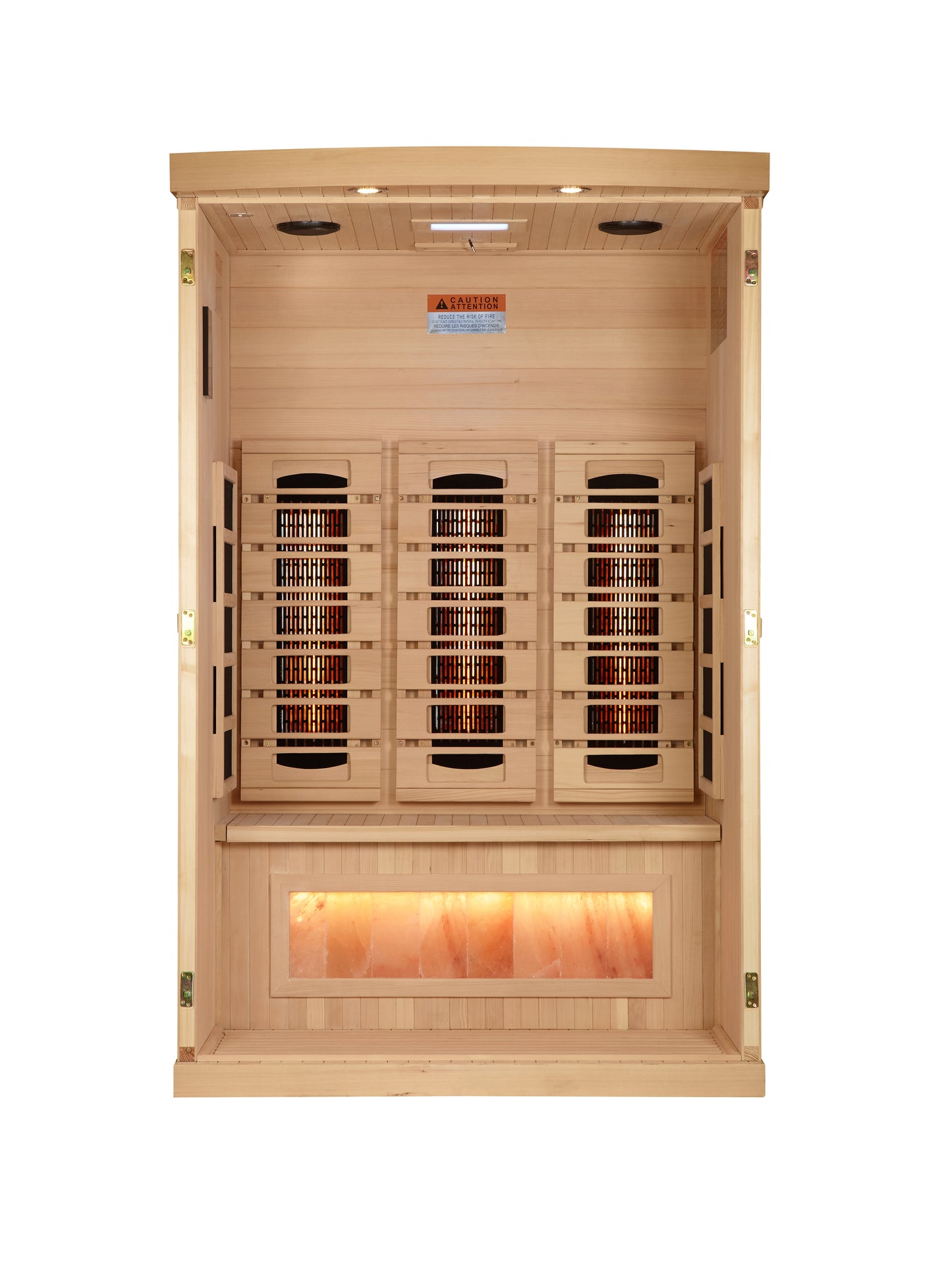 Golden Designs "Reserve Edition" 2-Person Full Spectrum Infrared Sauna with Himalayan Salt Bar | GDI-8020-03