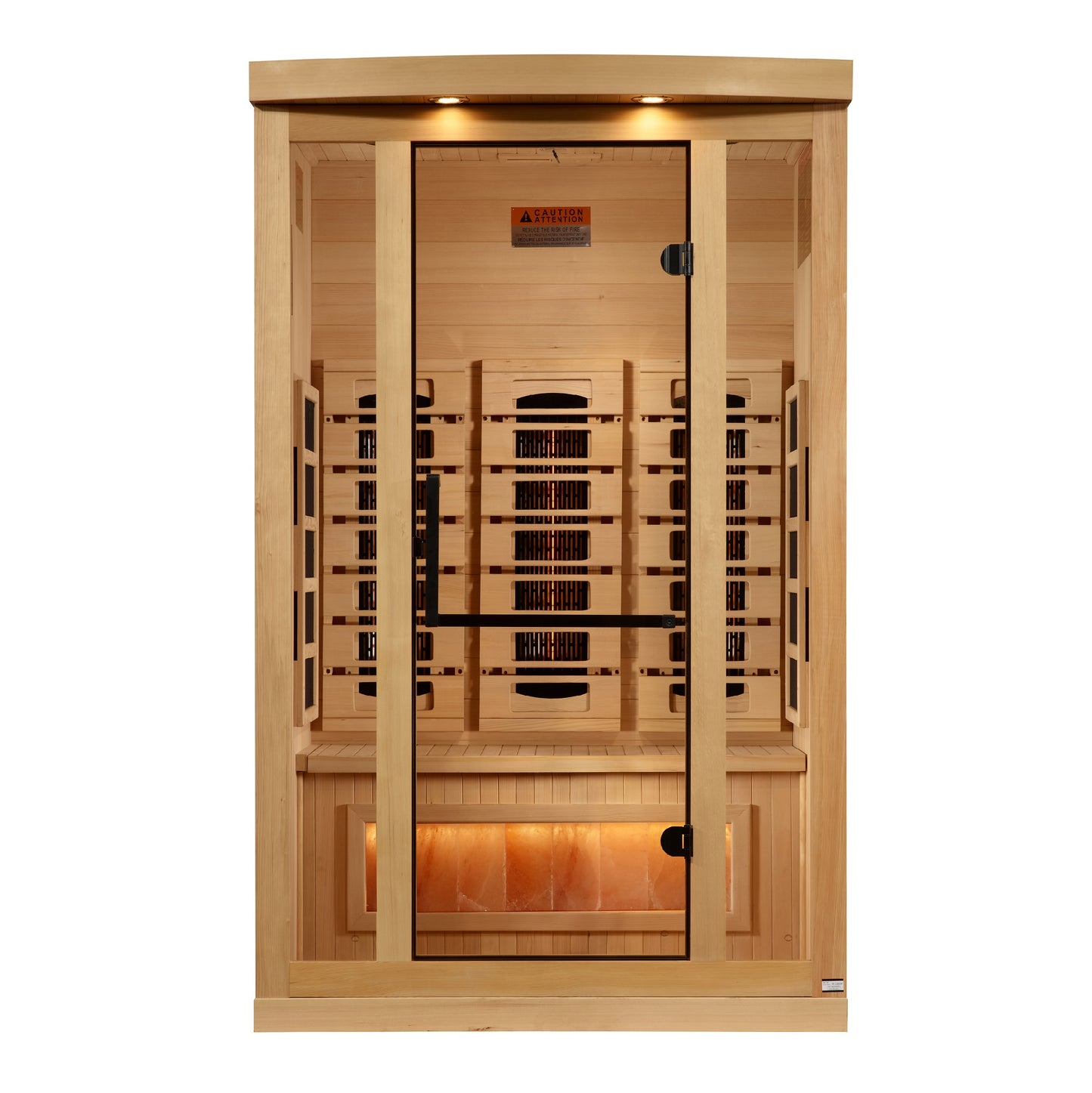 Golden Designs "Reserve Edition" 2-Person Full Spectrum Infrared Sauna with Himalayan Salt Bar | GDI-8020-03