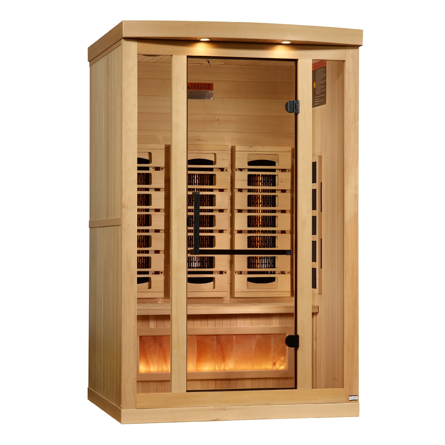 Golden Designs "Reserve Edition" 2-Person Full Spectrum Infrared Sauna with Himalayan Salt Bar | GDI-8020-03