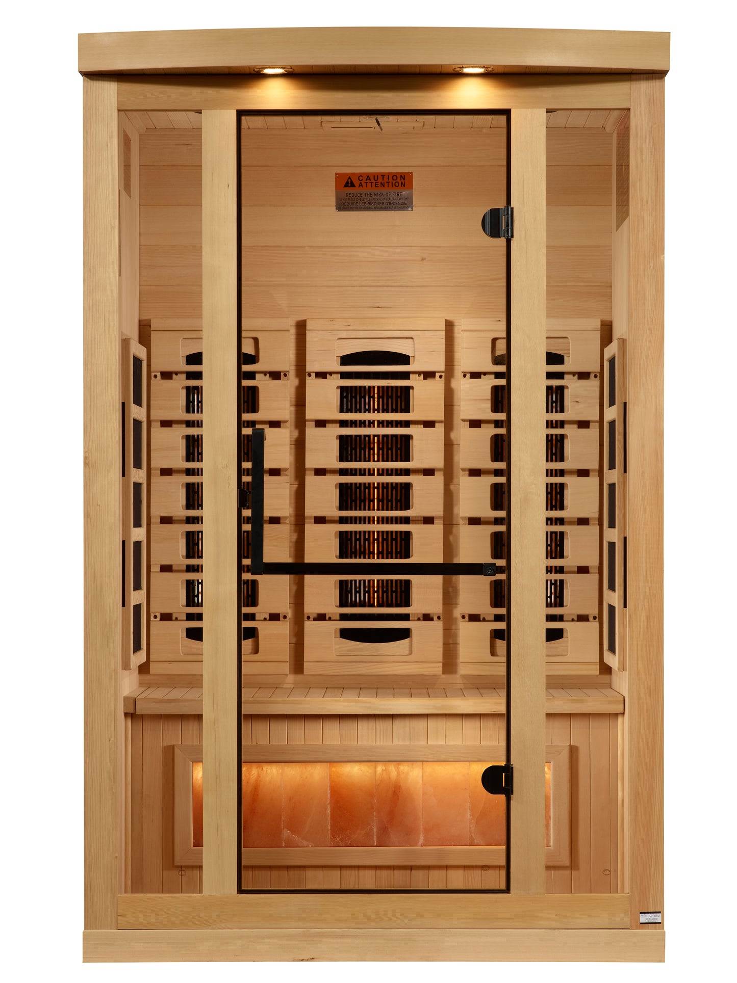 Golden Designs "Reserve Edition" 2-Person Full Spectrum Infrared Sauna with Himalayan Salt Bar | GDI-8020-03