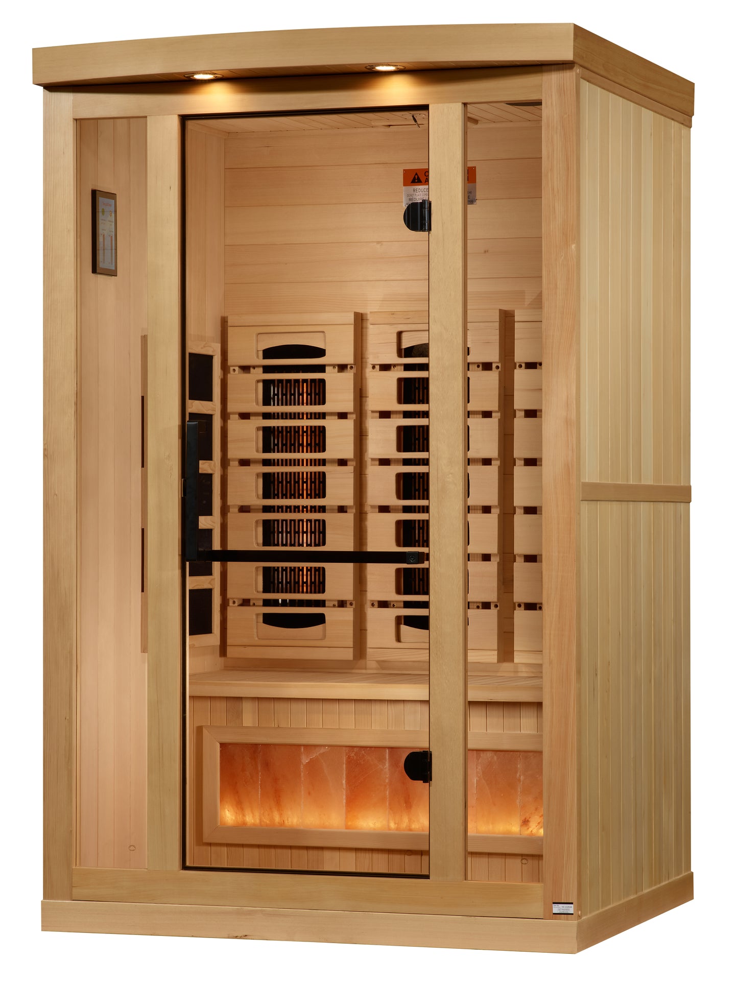 Golden Designs "Reserve Edition" 2-Person Full Spectrum Infrared Sauna with Himalayan Salt Bar | GDI-8020-03