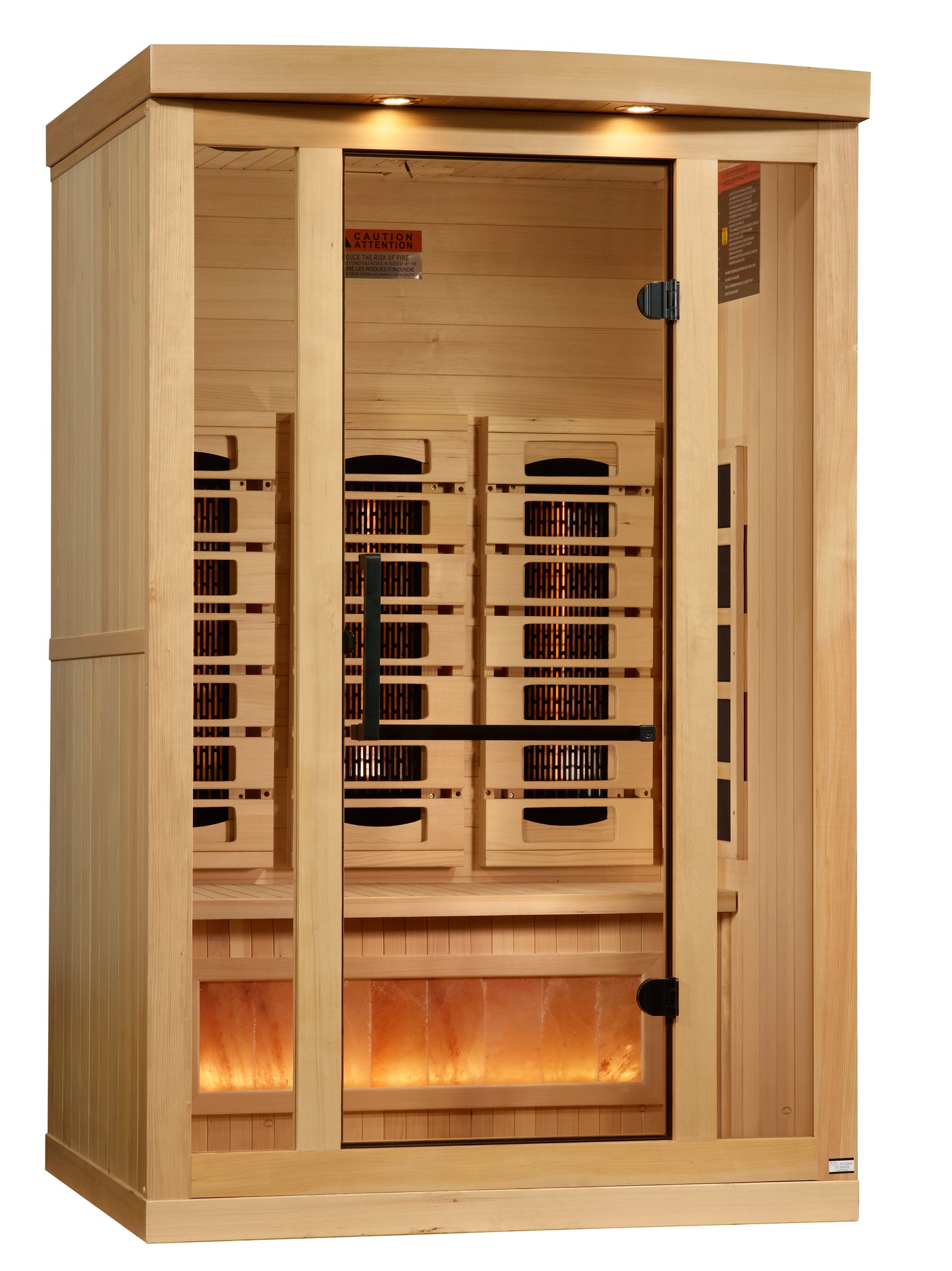 Golden Designs "Reserve Edition" 2-Person Full Spectrum Infrared Sauna with Himalayan Salt Bar | GDI-8020-03