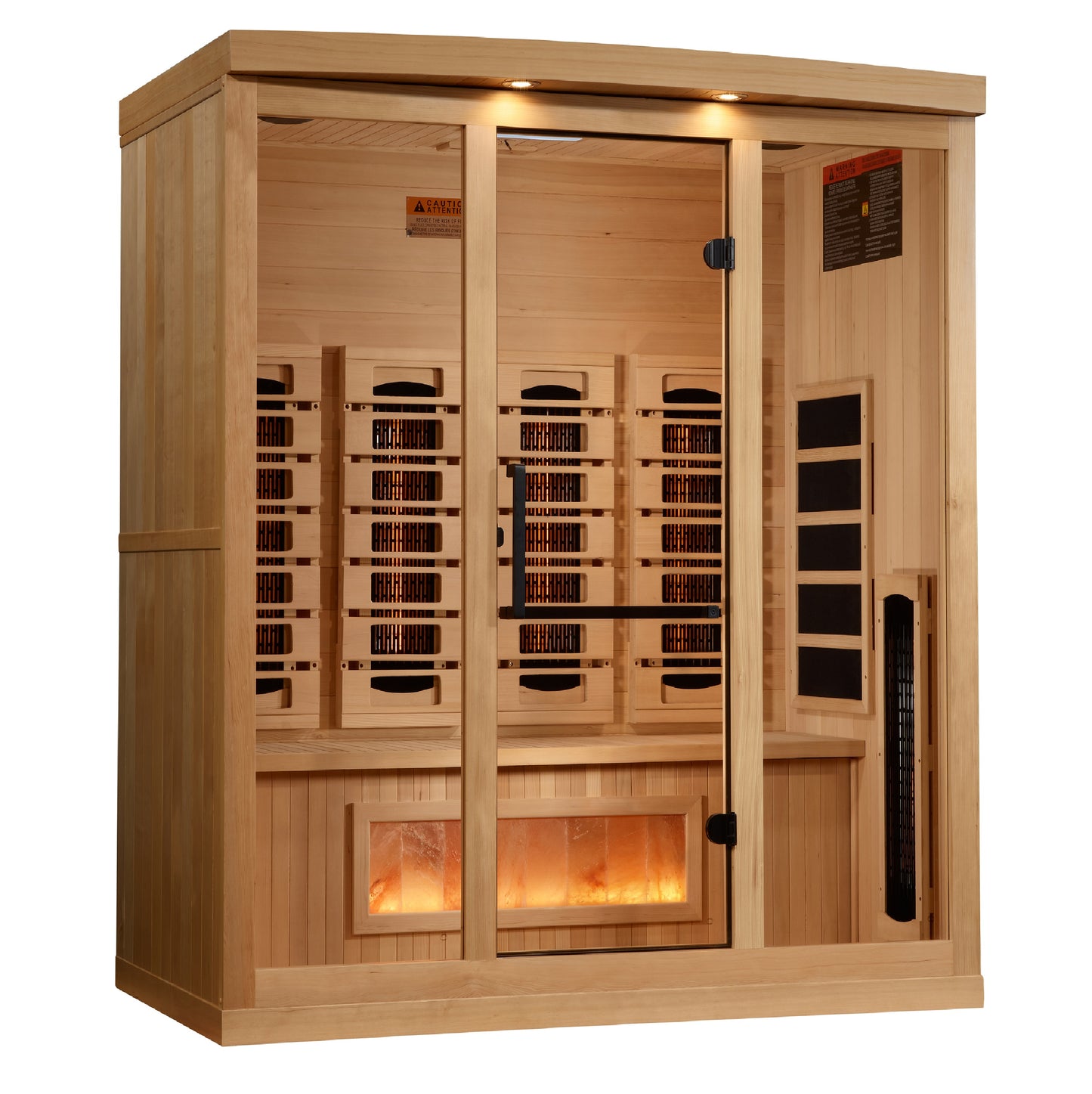 Golden Designs "Reserve Edition" 4-Person Full Spectrum Infrared Sauna with Himalayan Salt Bar | GDI-8040-03