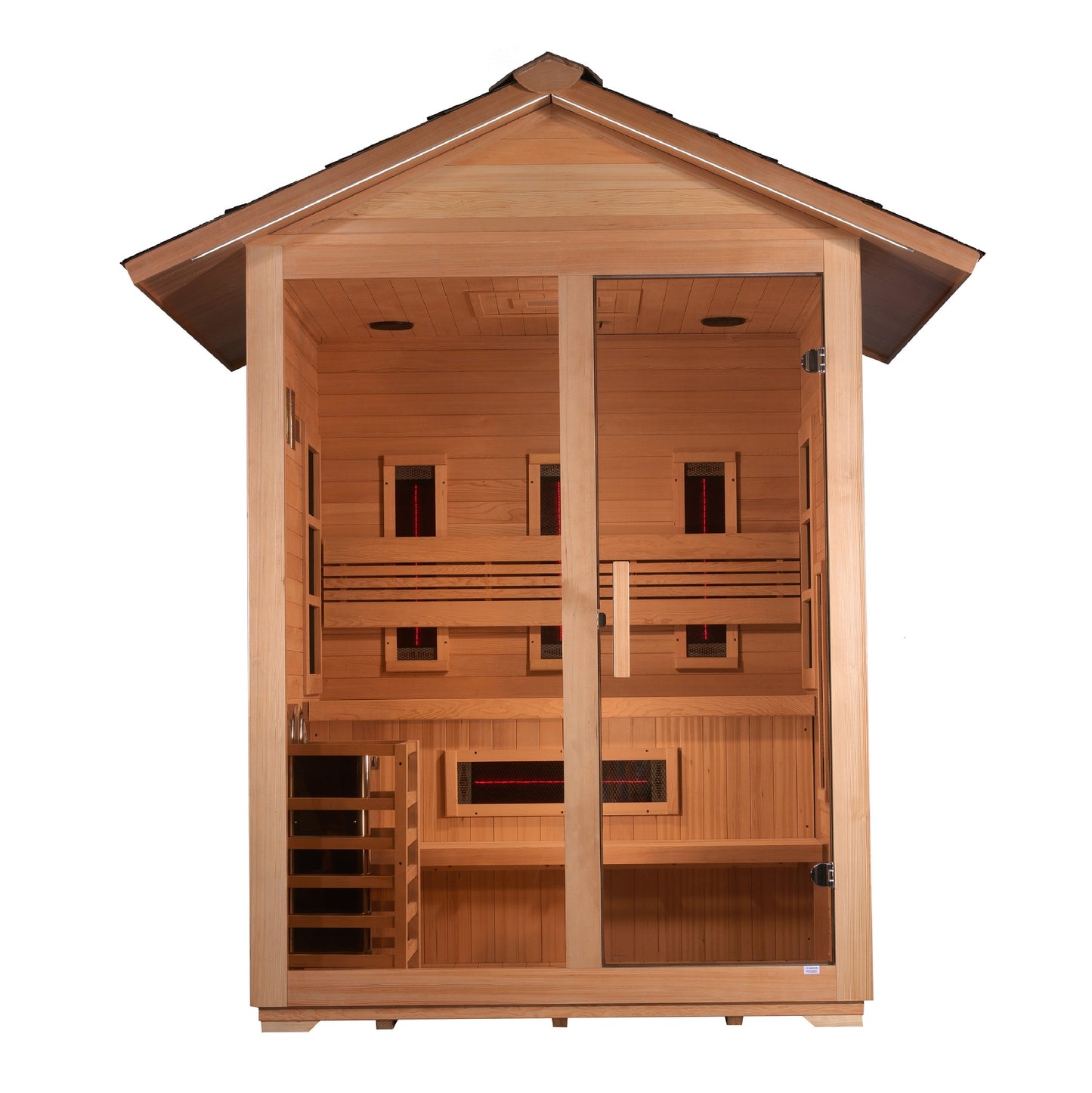 Golden Designs "Carinthia" 3-Person Hybrid Outdoor Steam Sauna - Canadian Hemlock | GDI-8123-01