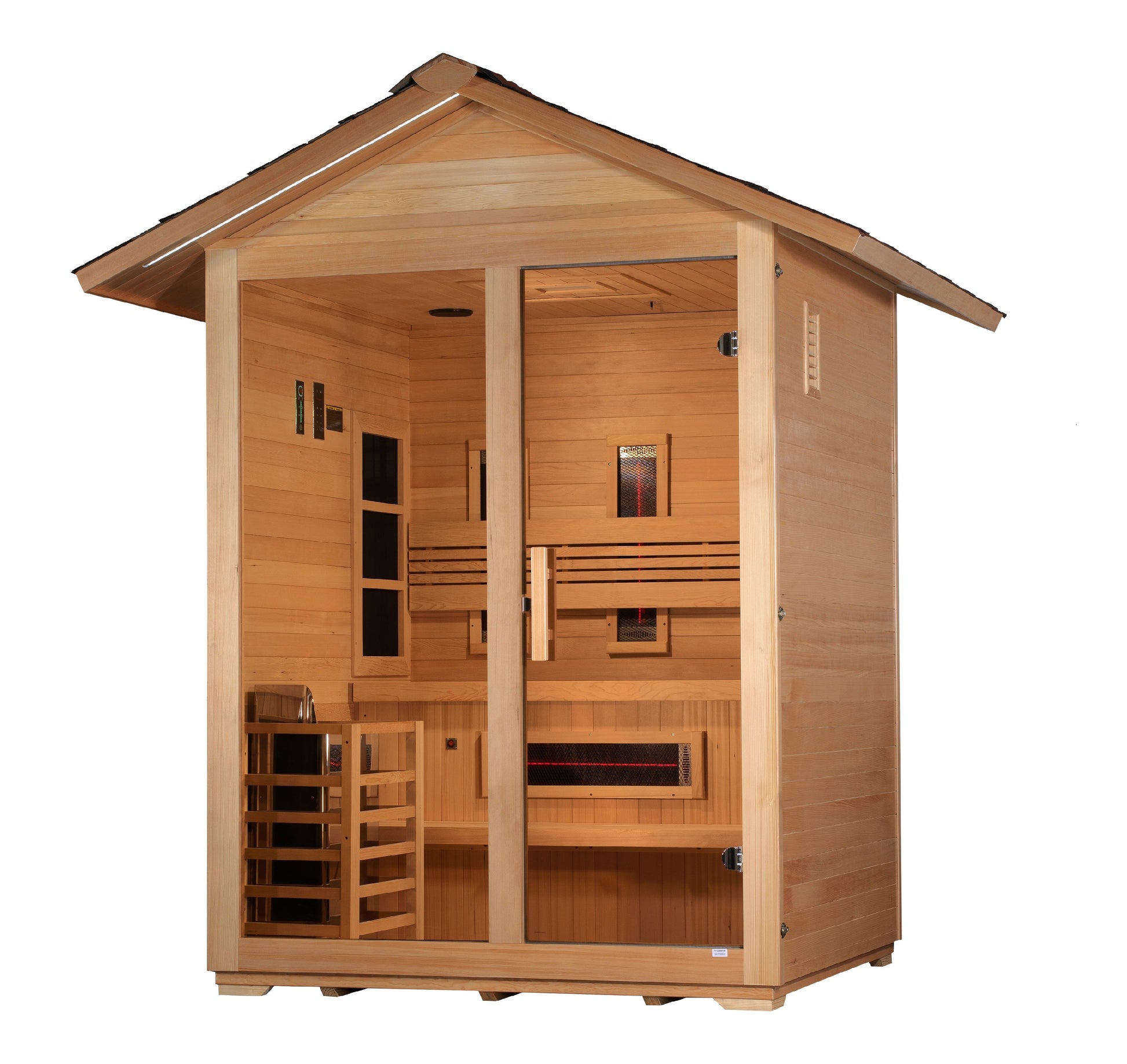 Golden Designs "Carinthia" 3-Person Hybrid Outdoor Steam Sauna - Canadian Hemlock | GDI-8123-01