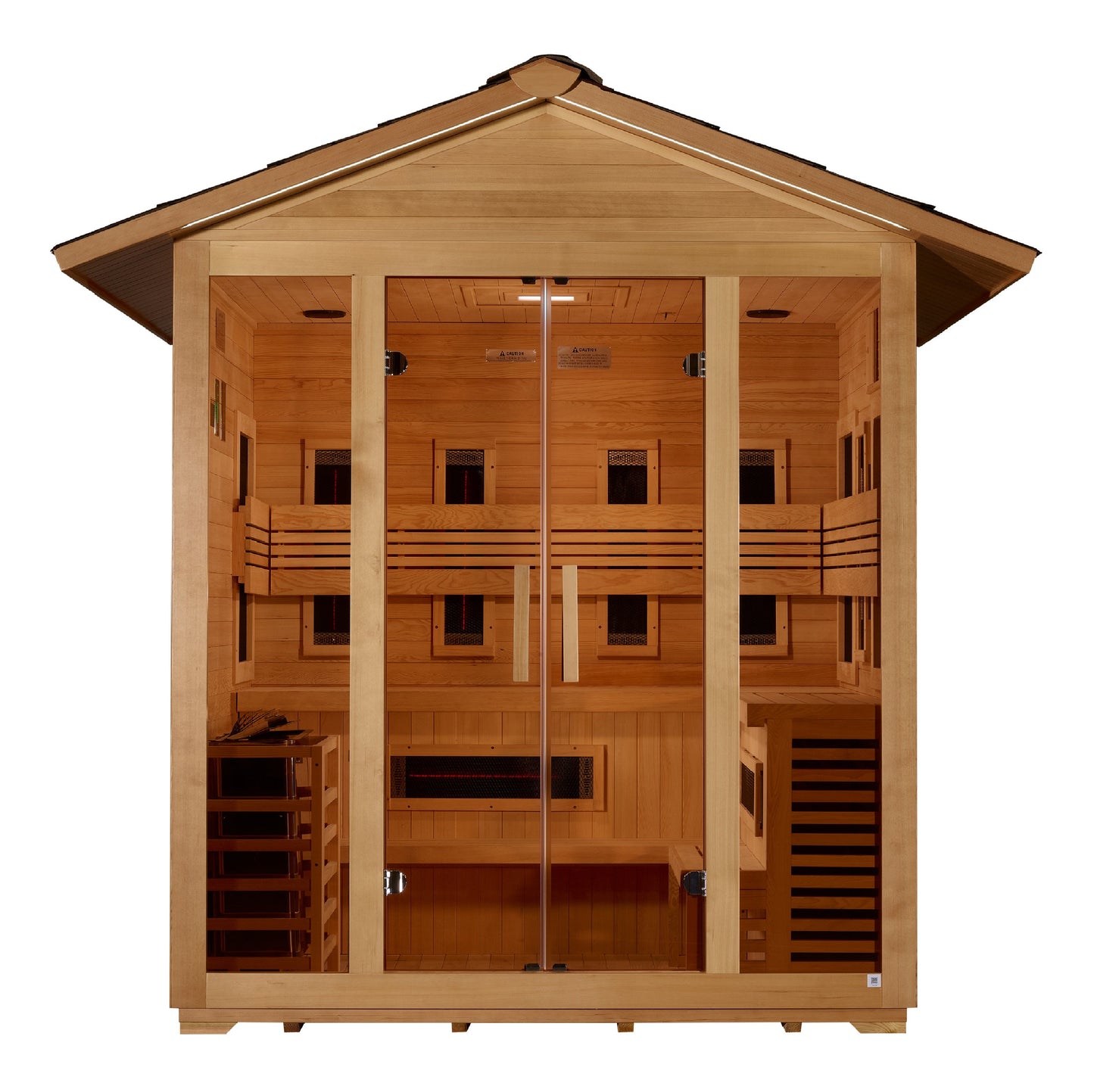 Gargellen 5-Person Hybrid Outdoor Sauna - Canadian Hemlock