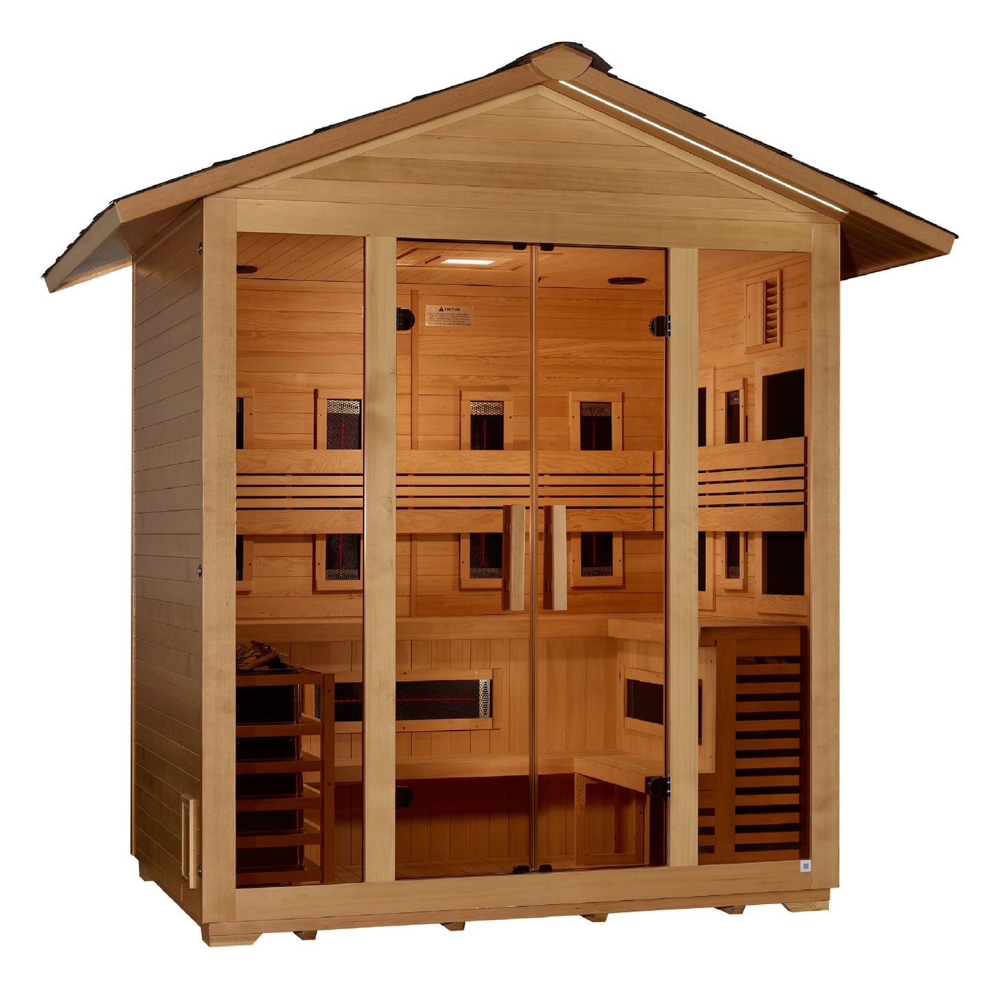 Gargellen 5-Person Hybrid Outdoor Sauna - Canadian Hemlock