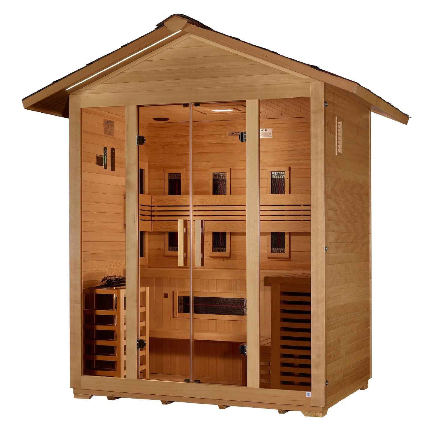 Gargellen 5-Person Hybrid Outdoor Sauna - Canadian Hemlock