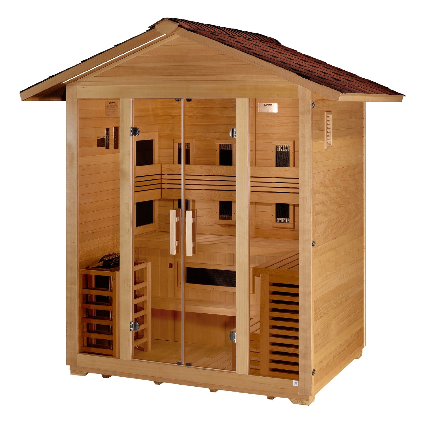 Gargellen 5-Person Hybrid Outdoor Sauna - Canadian Hemlock