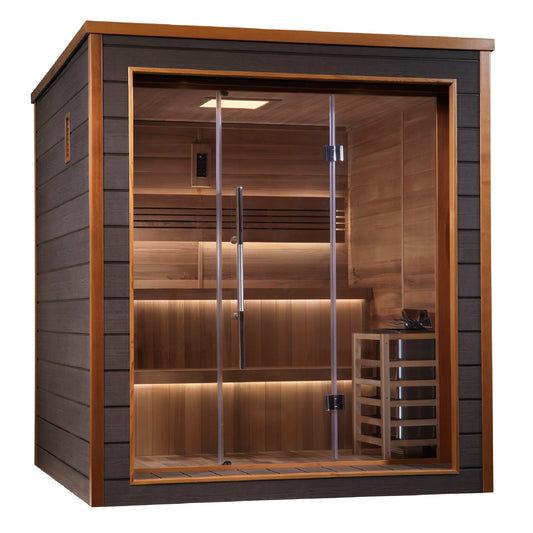 Bergen 6-Person Outdoor-Indoor Traditional Sauna