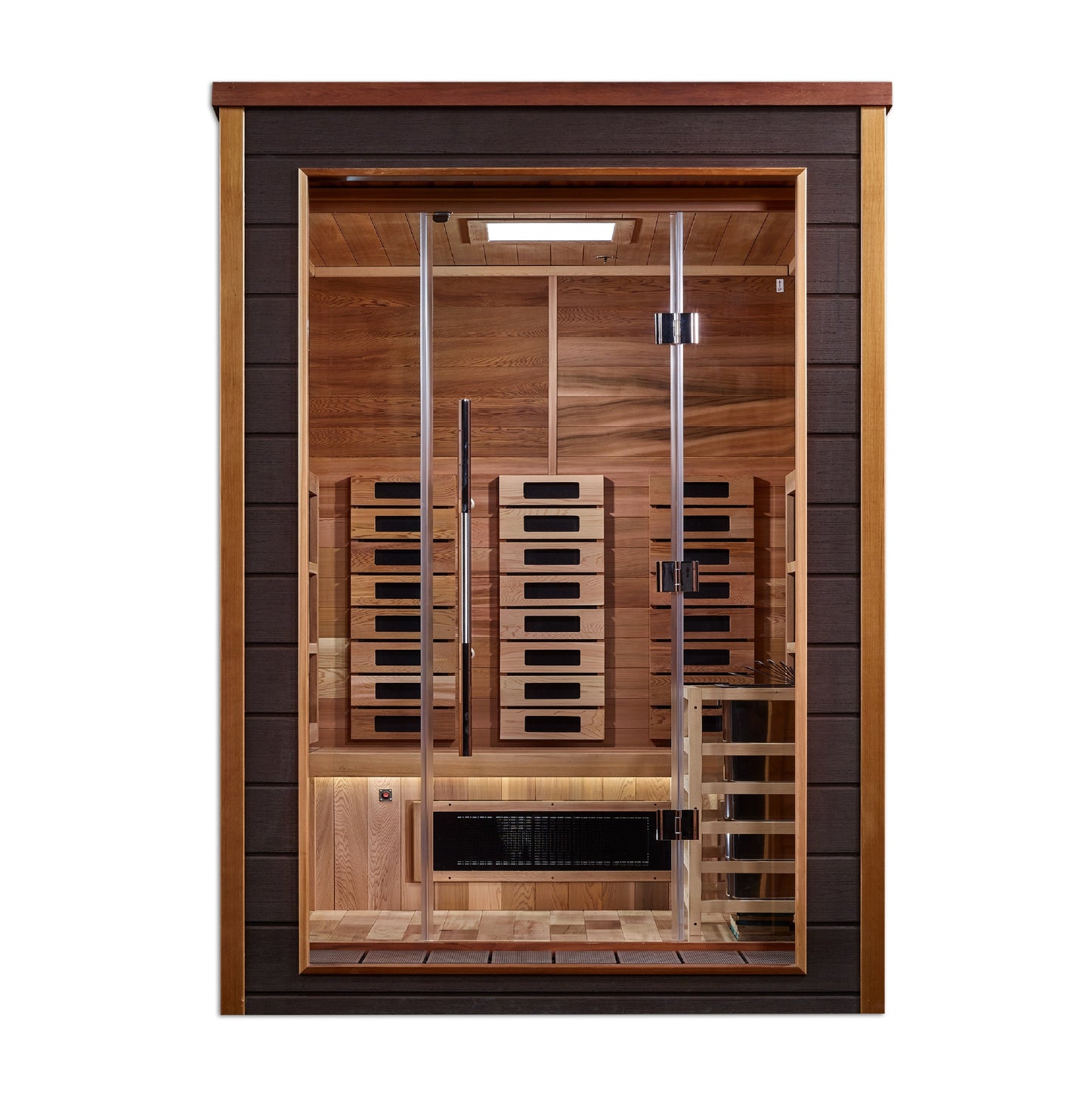 Nora 2-Person Outdoor-Indoor PureTech Hybrid Full Spectrum Sauna