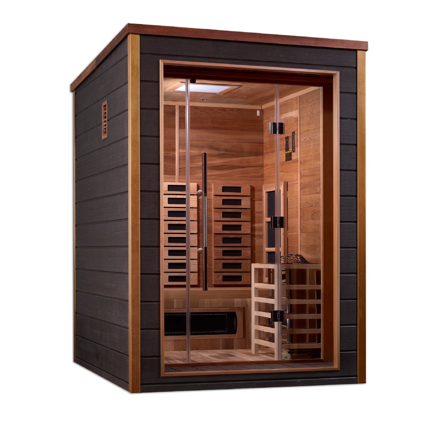 Nora 2-Person Outdoor-Indoor PureTech Hybrid Full Spectrum Sauna