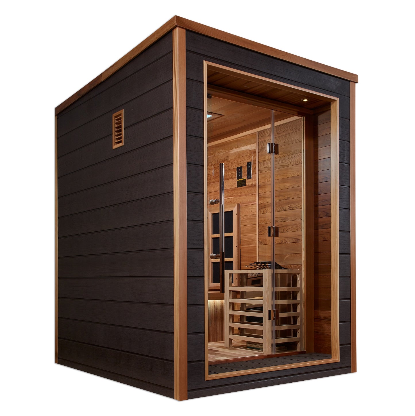 Nora 2-Person Outdoor-Indoor PureTech Hybrid Full Spectrum Sauna