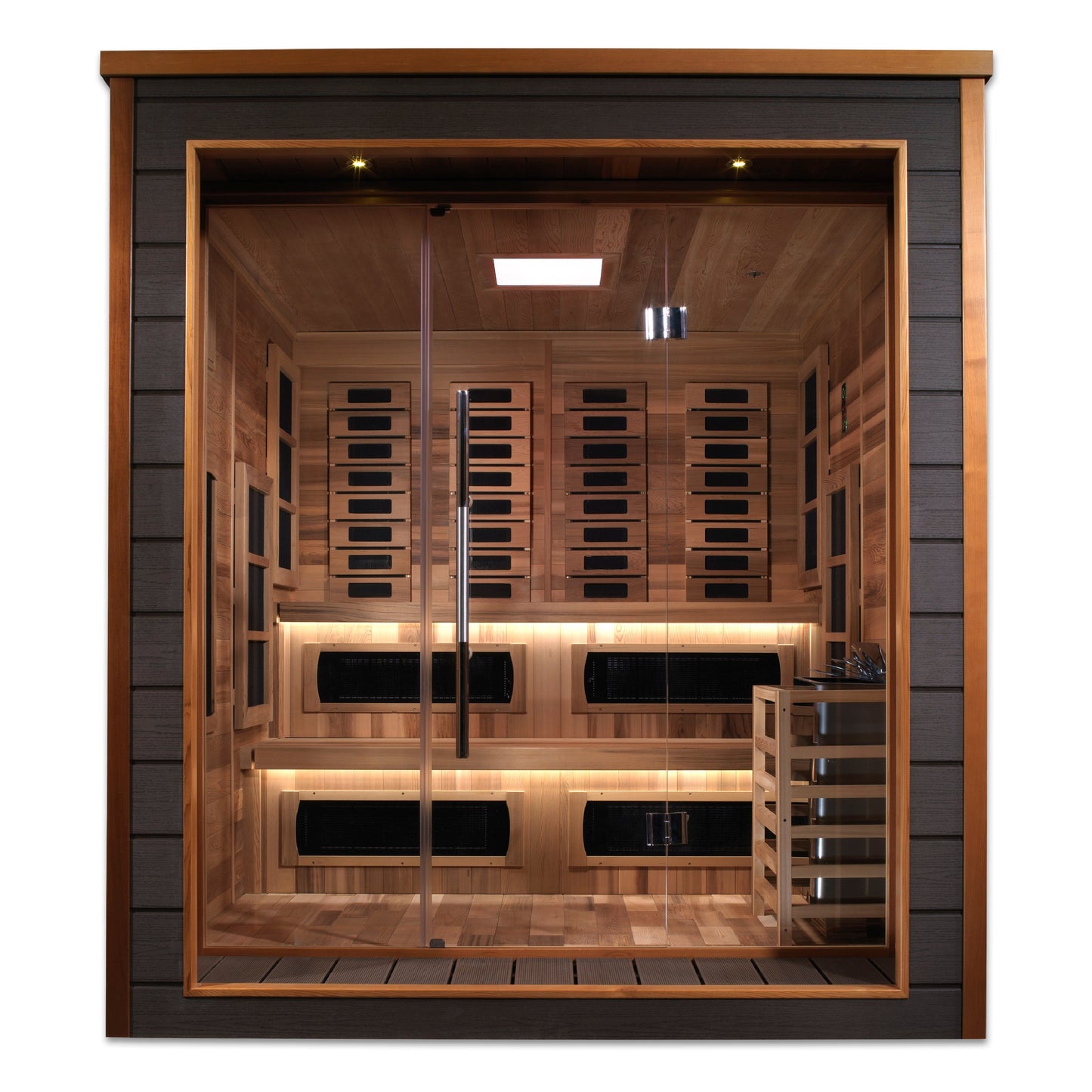 Karlstad 6-Person Outdoor-Indoor PureTech Hybrid Full Spectrum Sauna