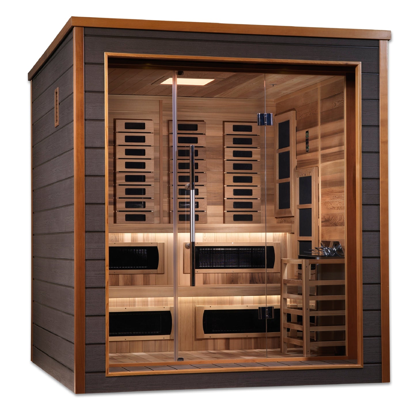 Karlstad 6-Person Outdoor-Indoor PureTech Hybrid Full Spectrum Sauna