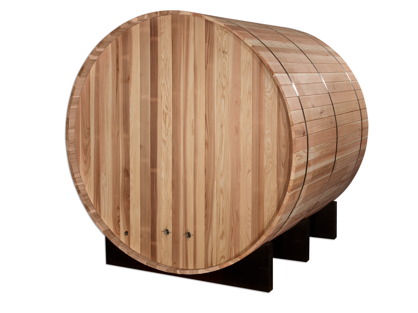 Golden Designs "Arosa" 4-Person Outdoor Barrel Traditional Sauna - Pacific Cedar | GDI-B004-01