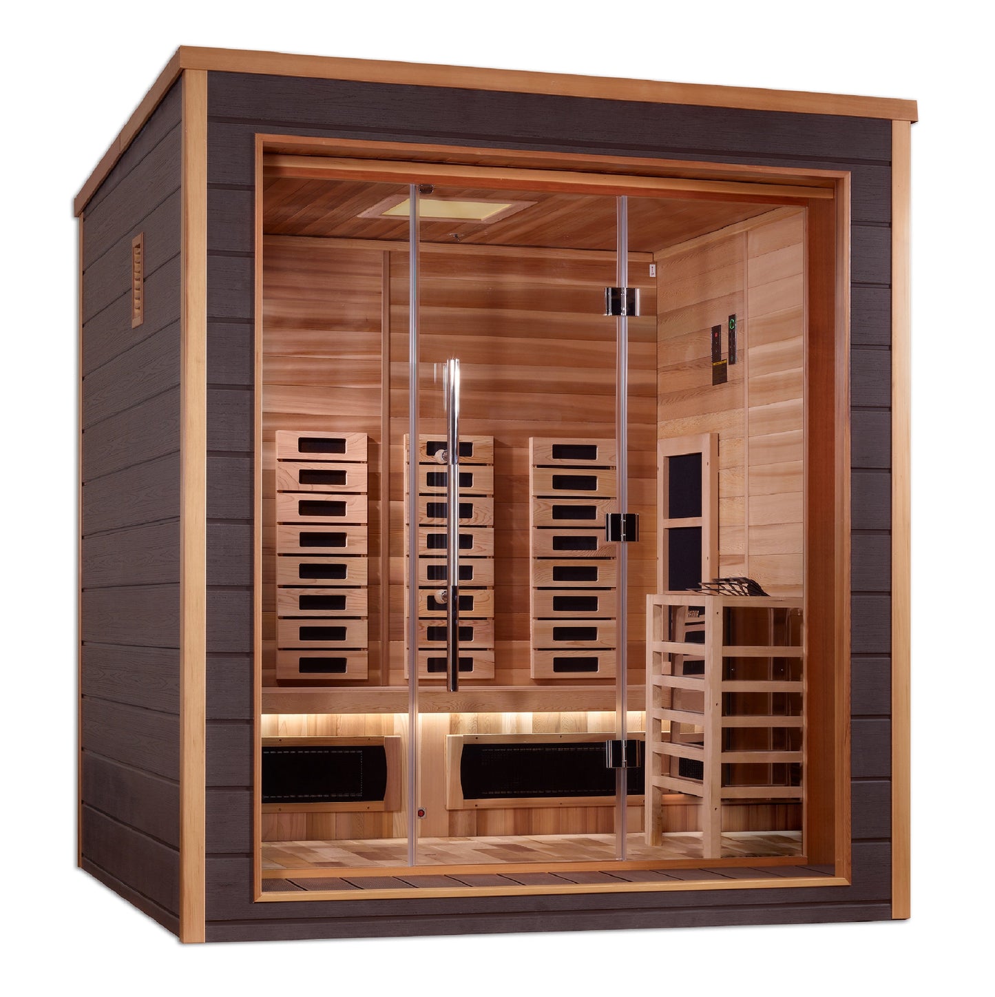 Visby 3-Person Outdoor-Indoor PureTech Hybrid Full Spectrum Sauna