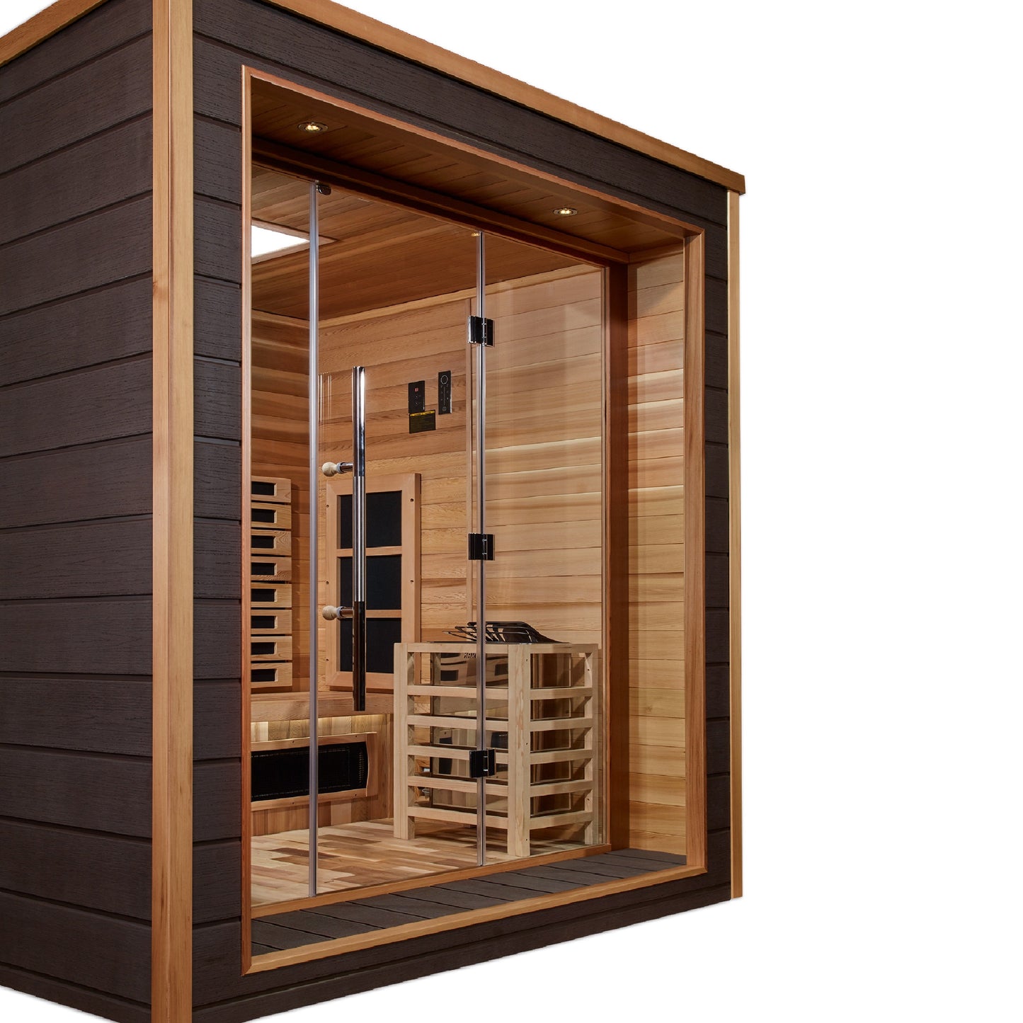 Visby 3-Person Outdoor-Indoor PureTech Hybrid Full Spectrum Sauna