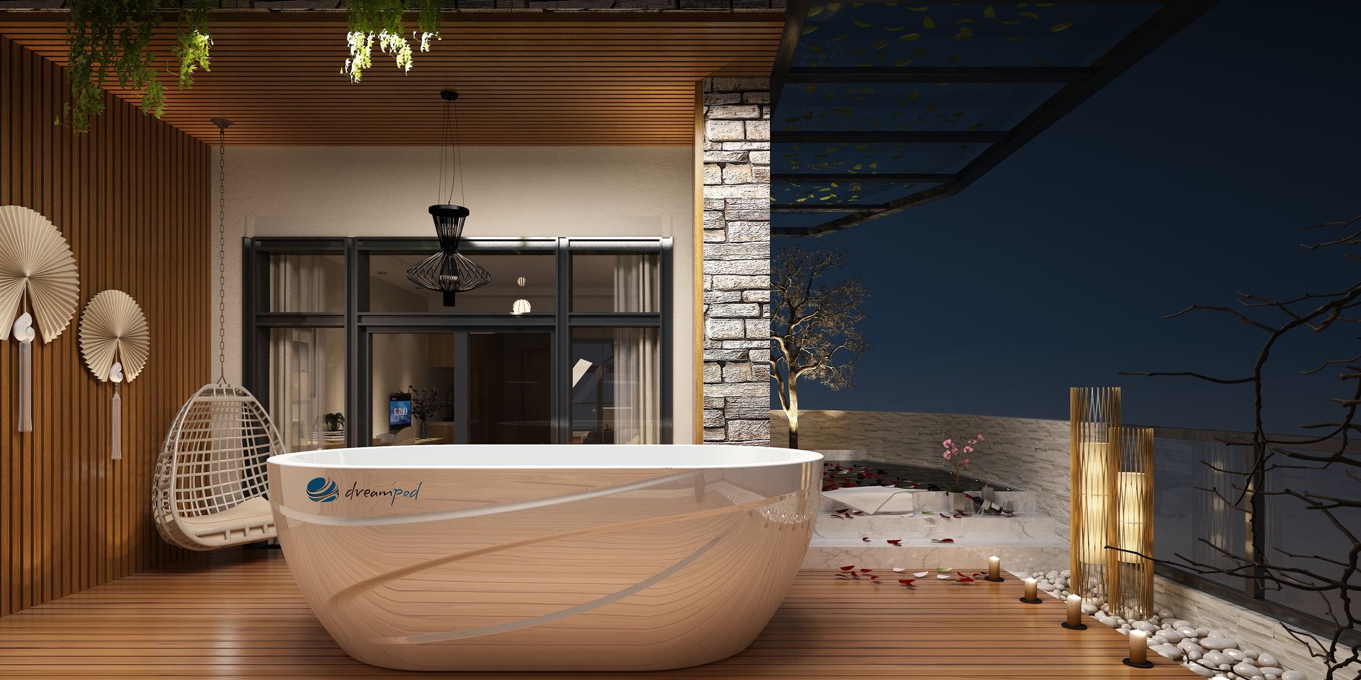 DreamPod Fiberglass Ice Bath with Chiller
