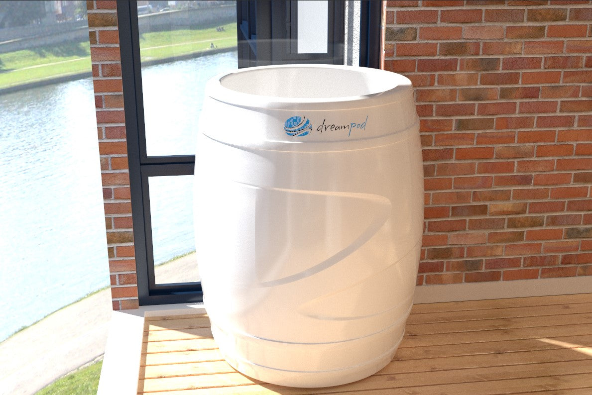 DreamPod Fiberglass Cold Plunge Barrel with Chiller