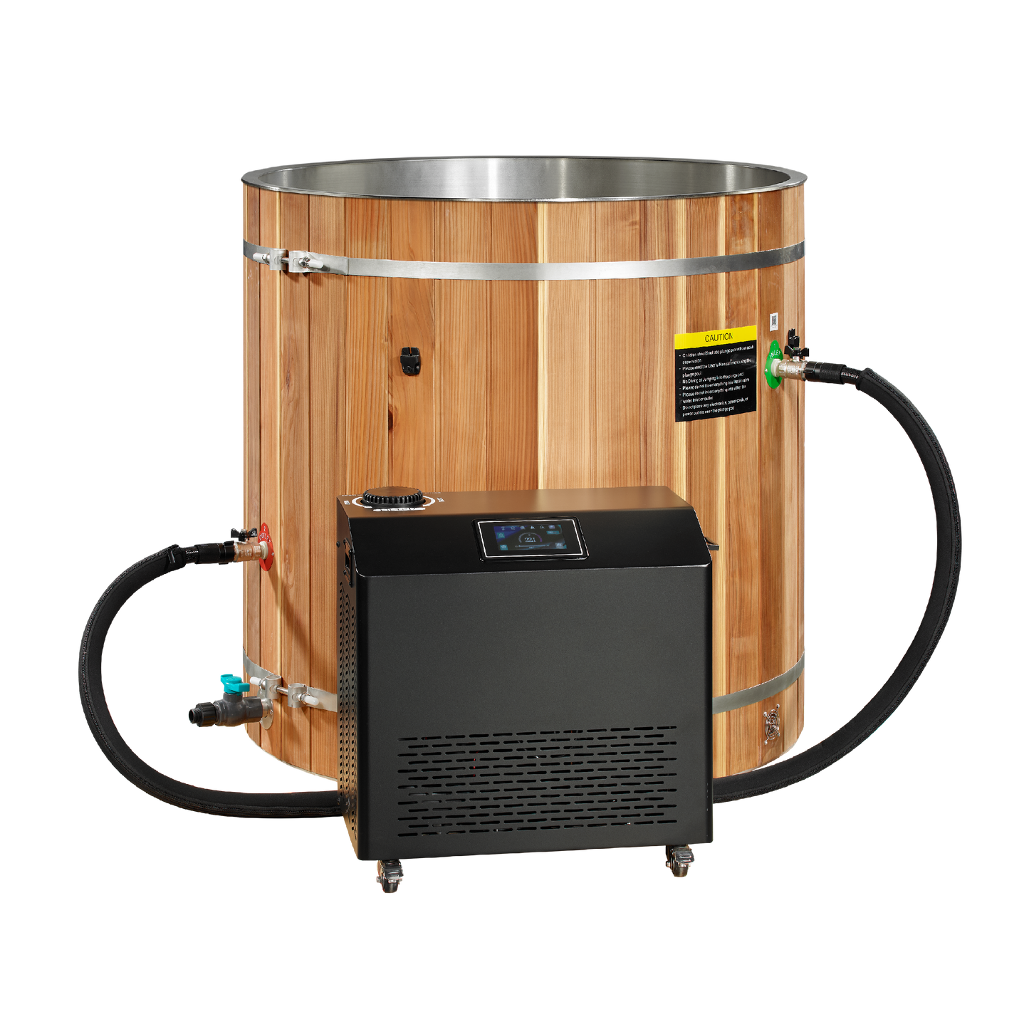 Dynamic Cold Therapy Barrel 304 Stainless Steel Cold Plunge | DCT-B-042-SSPC-34