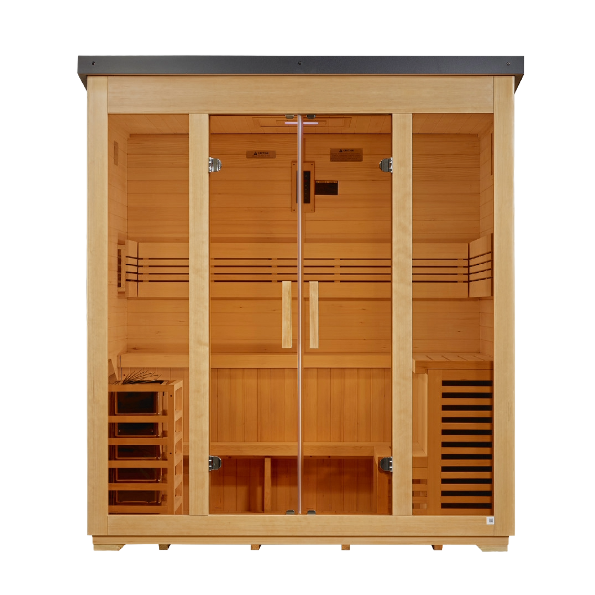 Golden Designs "Vorarlberg" 5-Person Traditional Flat Roof Outdoor Sauna | GDI-8005-01