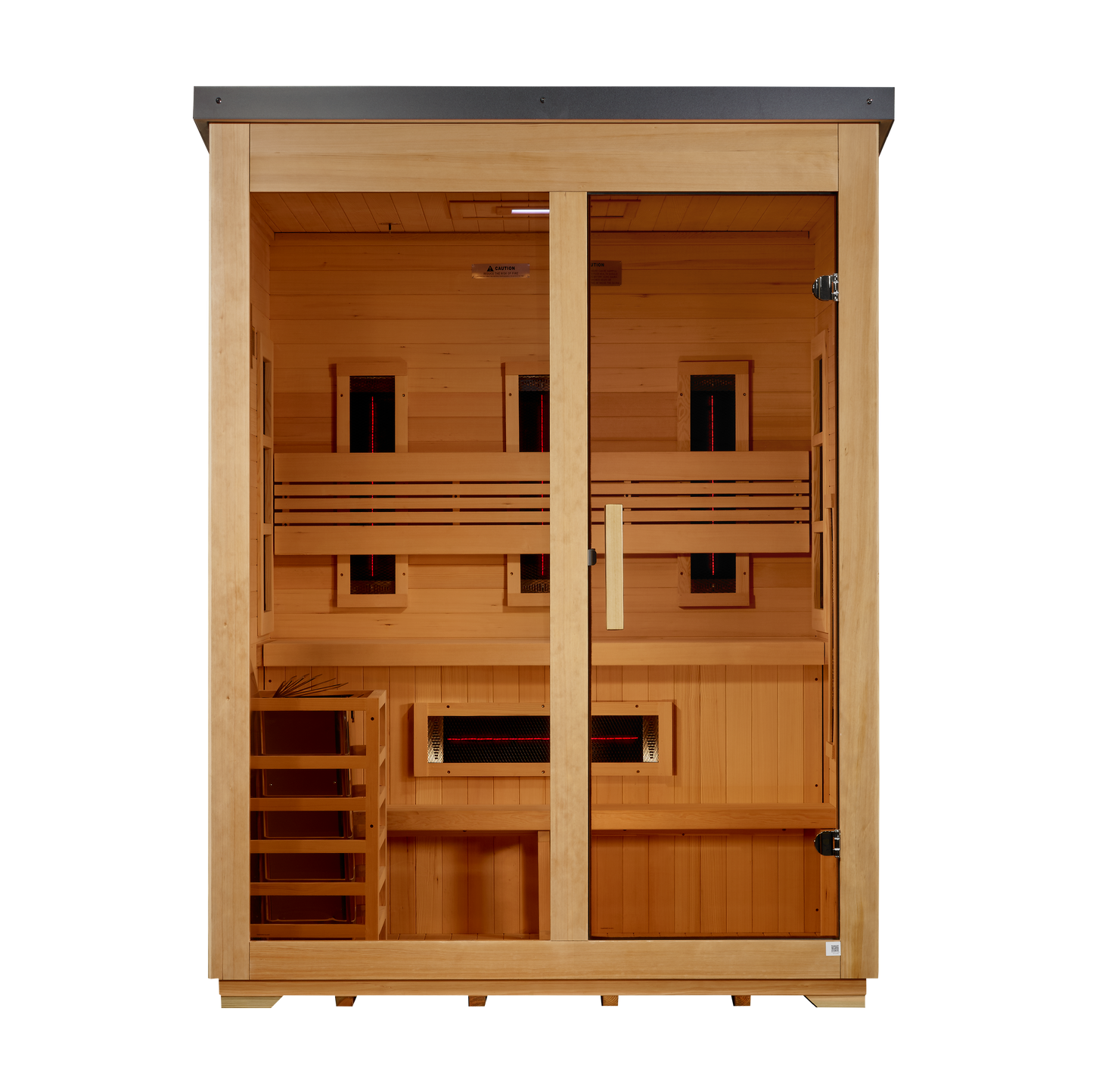 Golden Designs "Carinthia" 3-Person Hybrid Flat Roof Outdoor Sauna | GDI-8023-01
