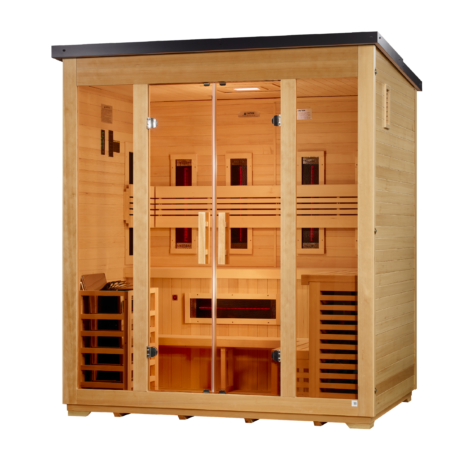 Golden Designs "Gargellen" 5-Person Hybrid Flat Roof Outdoor Sauna | GDI-8025-01