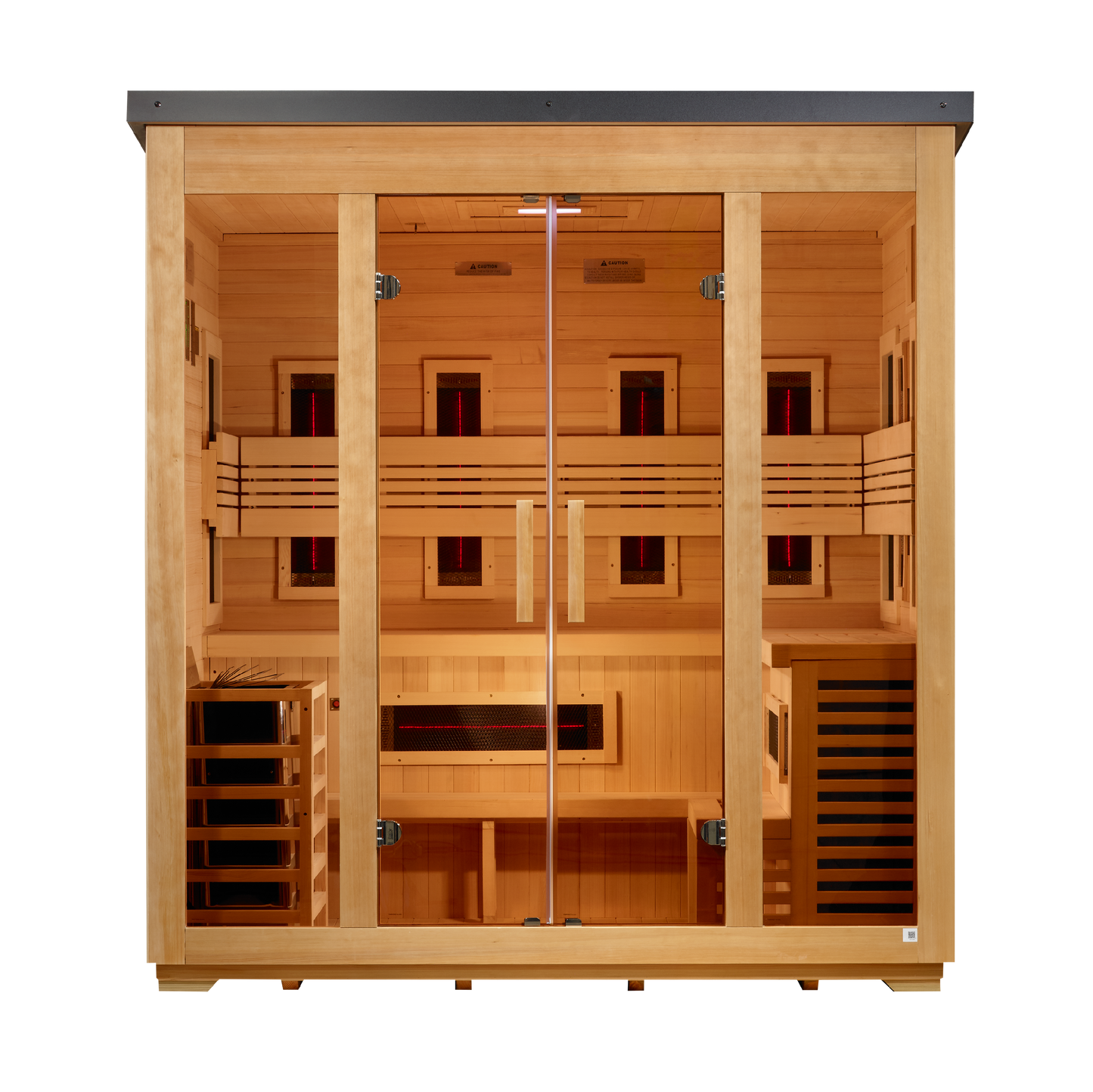 Golden Designs "Gargellen" 5-Person Hybrid Flat Roof Outdoor Sauna | GDI-8025-01