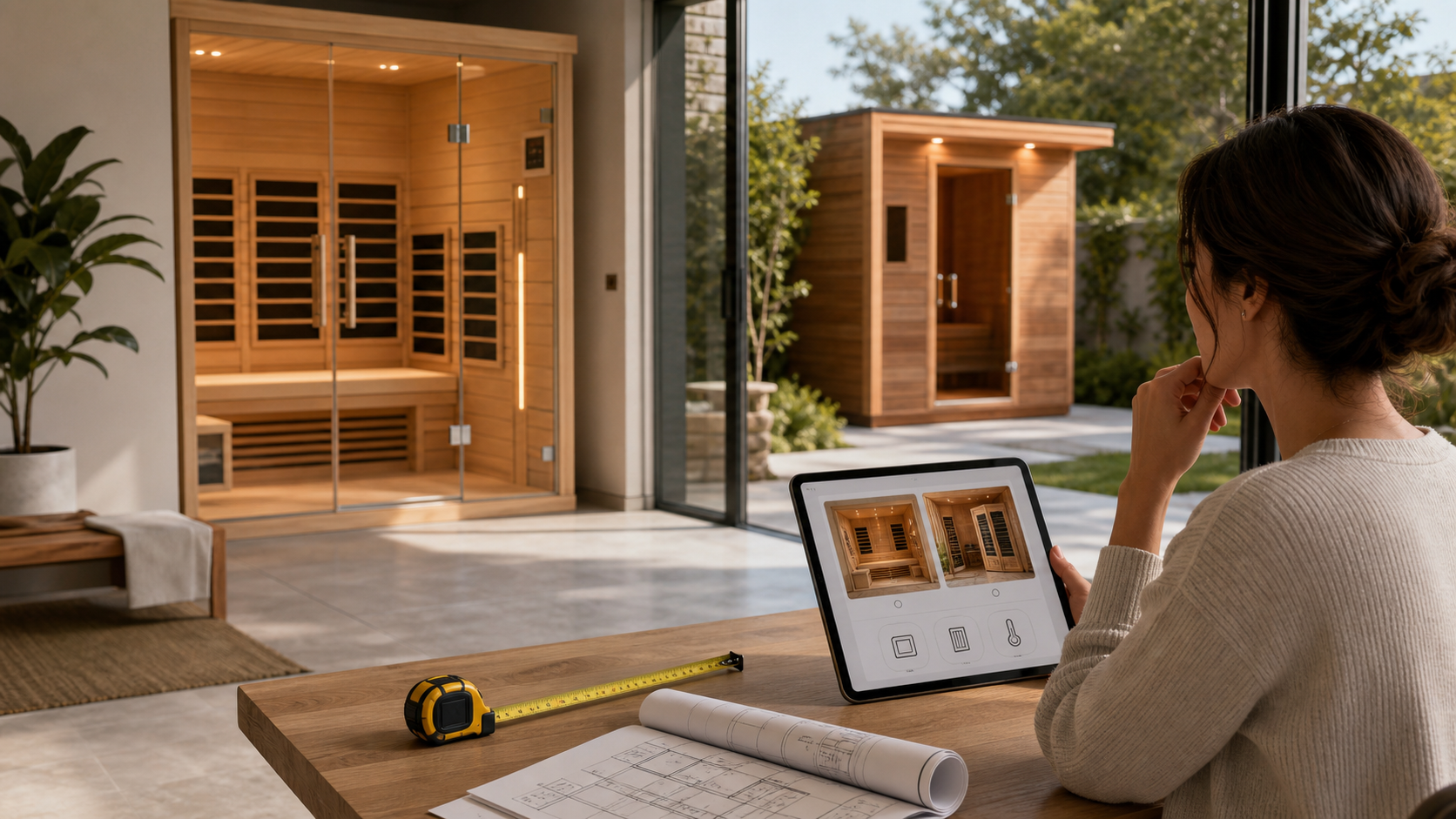 Planning the right sauna size and placement for a home wellness space